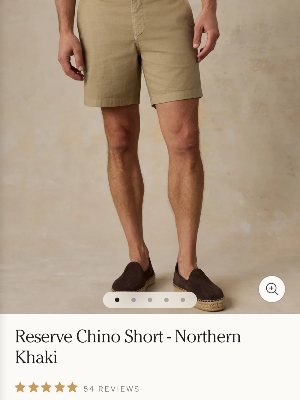 Reserve Chino Short - Northern Khaki